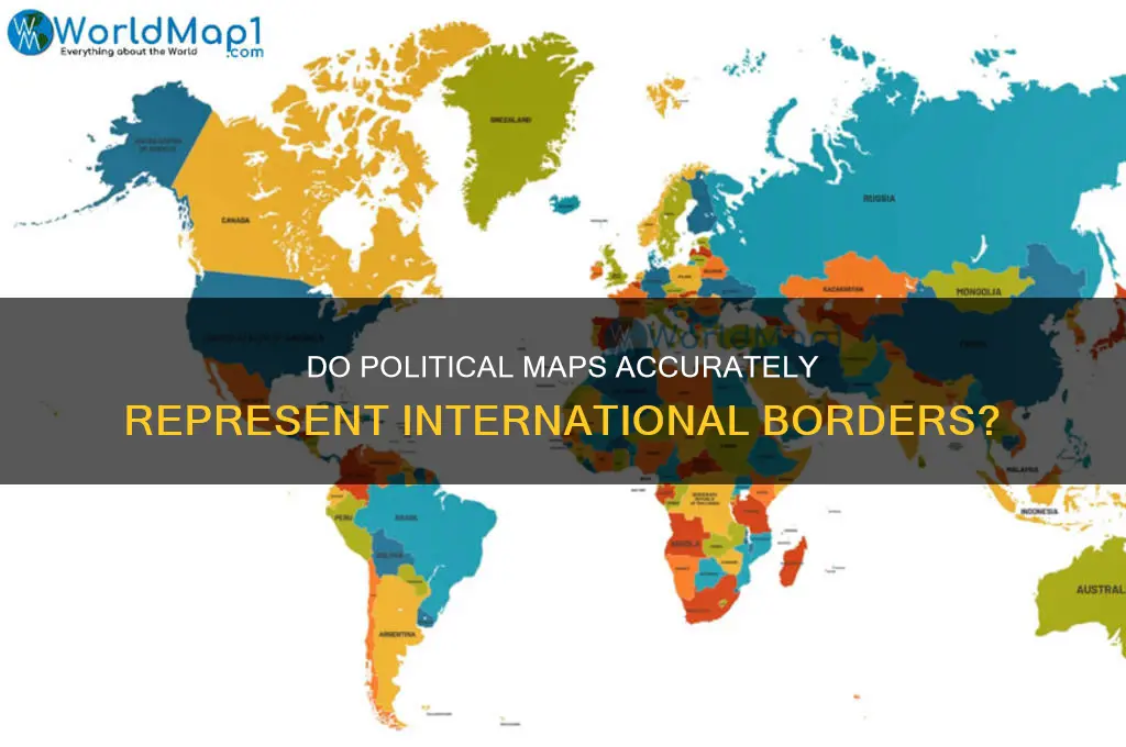 do political maps show borders