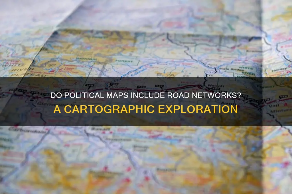 do political maps show roads