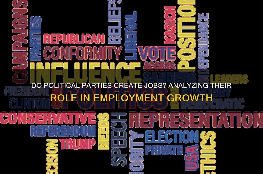 do political parties create jobs