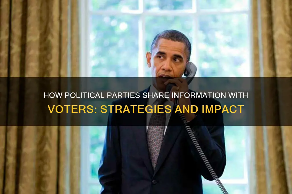 do political parties distribute info to voters