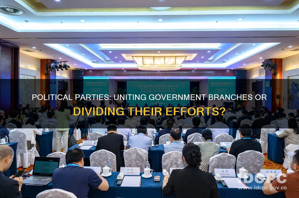do political parties help the branches of government work together
