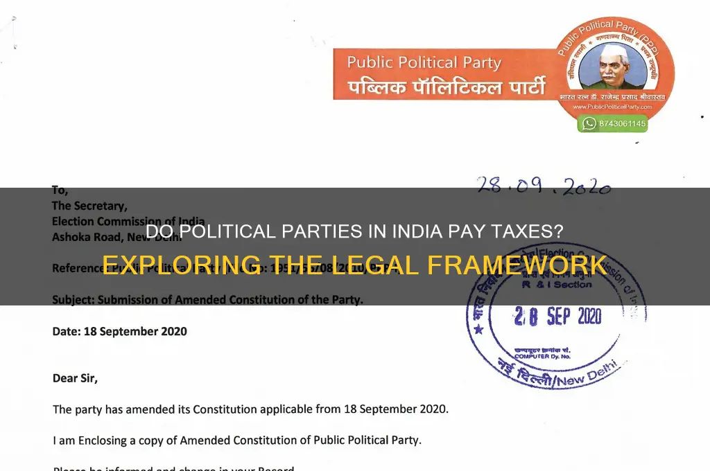 do political parties pay tax in india