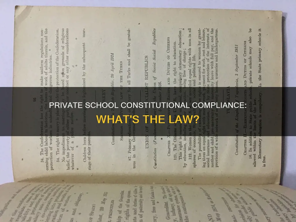 do private schools have to follow the constitution