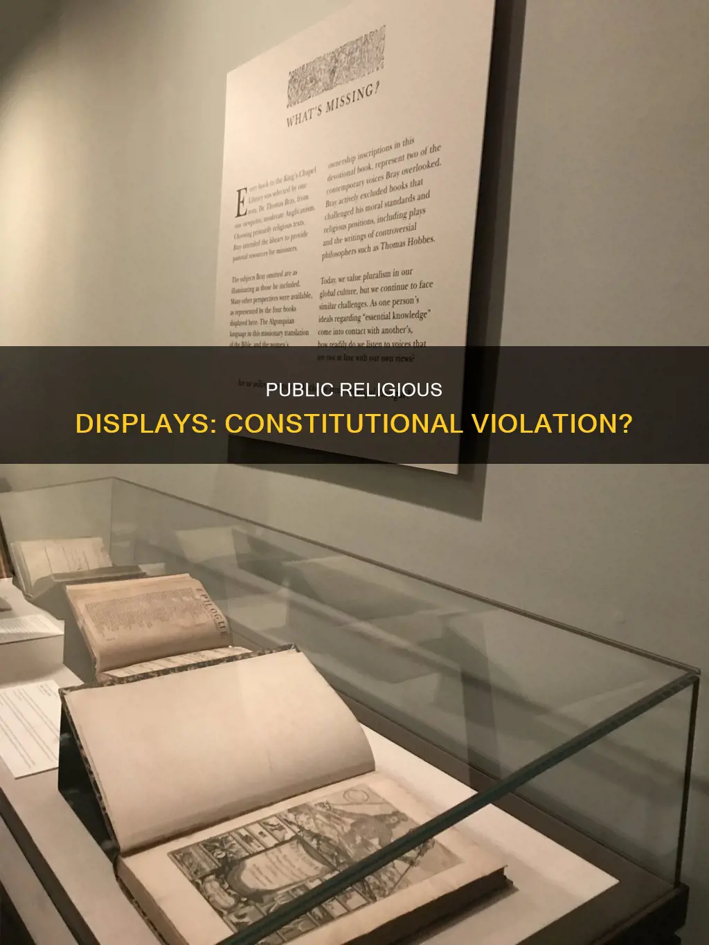 do religious displays on public property violate the constitution