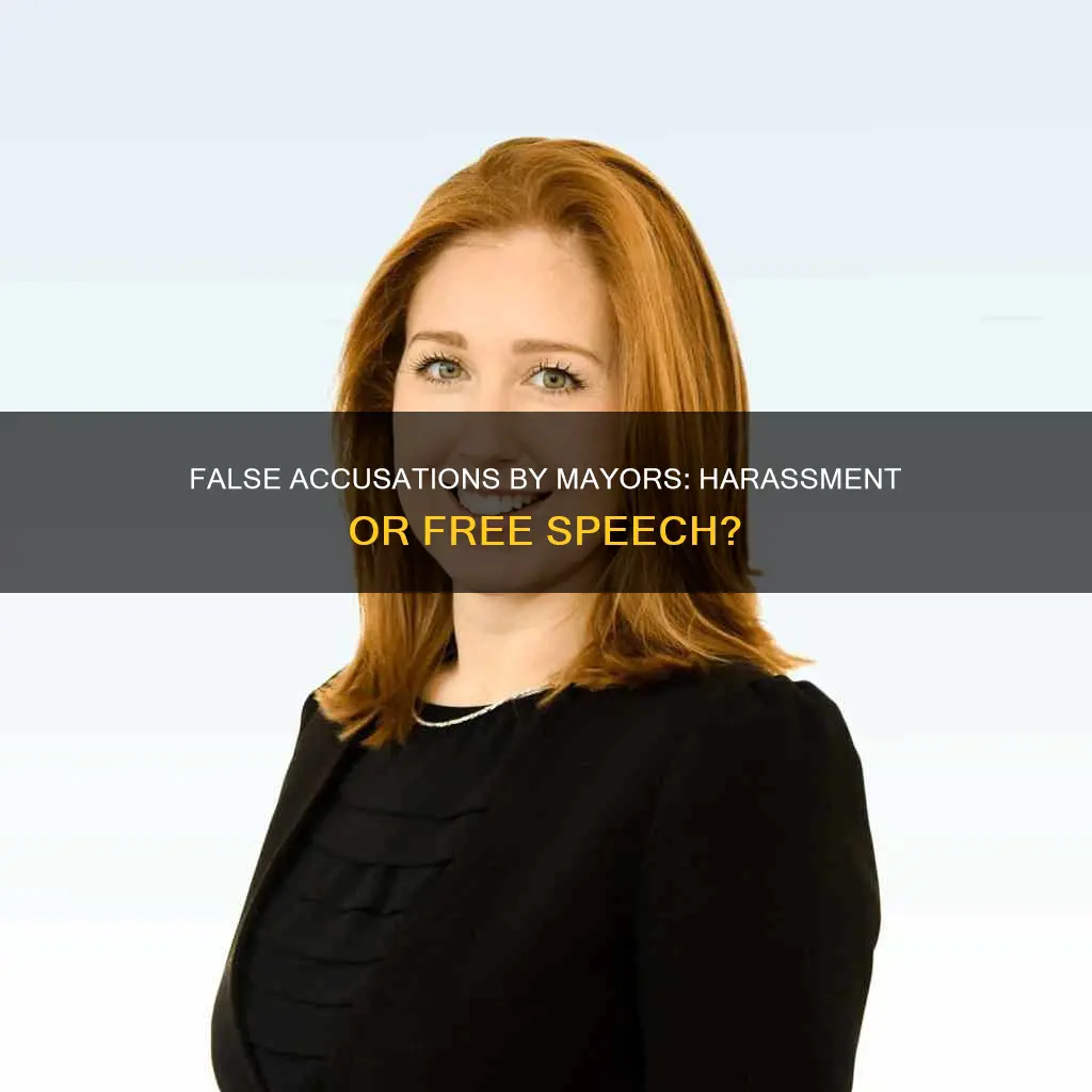 do repeated false public accusations by a mayor constitute harassment