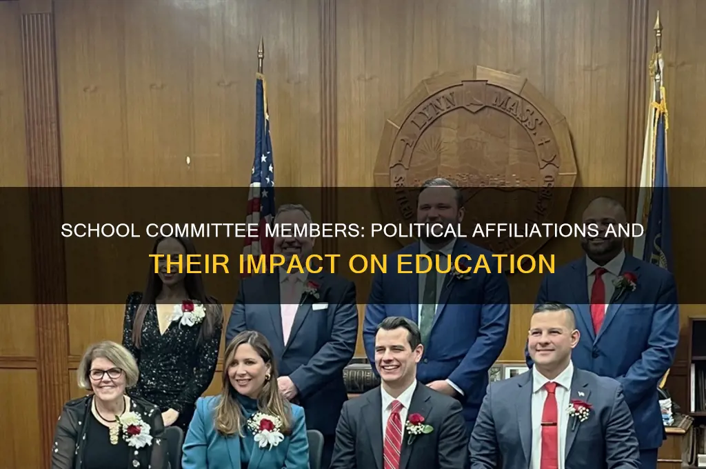 do school committee members have political parties