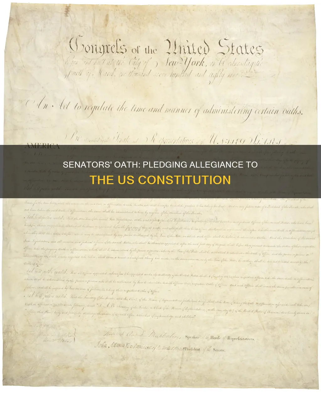 do senators sign an oath to the us constitution