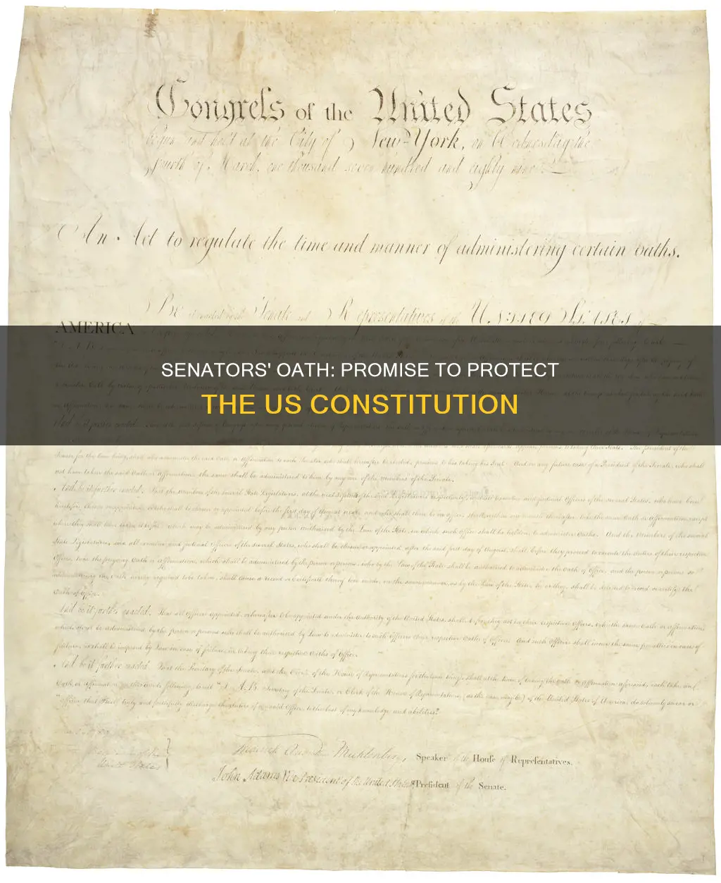 do sentor sign an oth to the us constitution