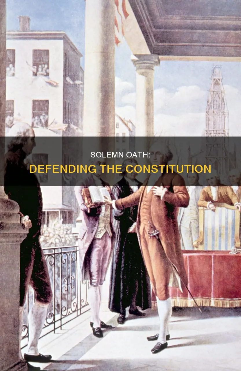 do solemnly swear to support and defend the constitution