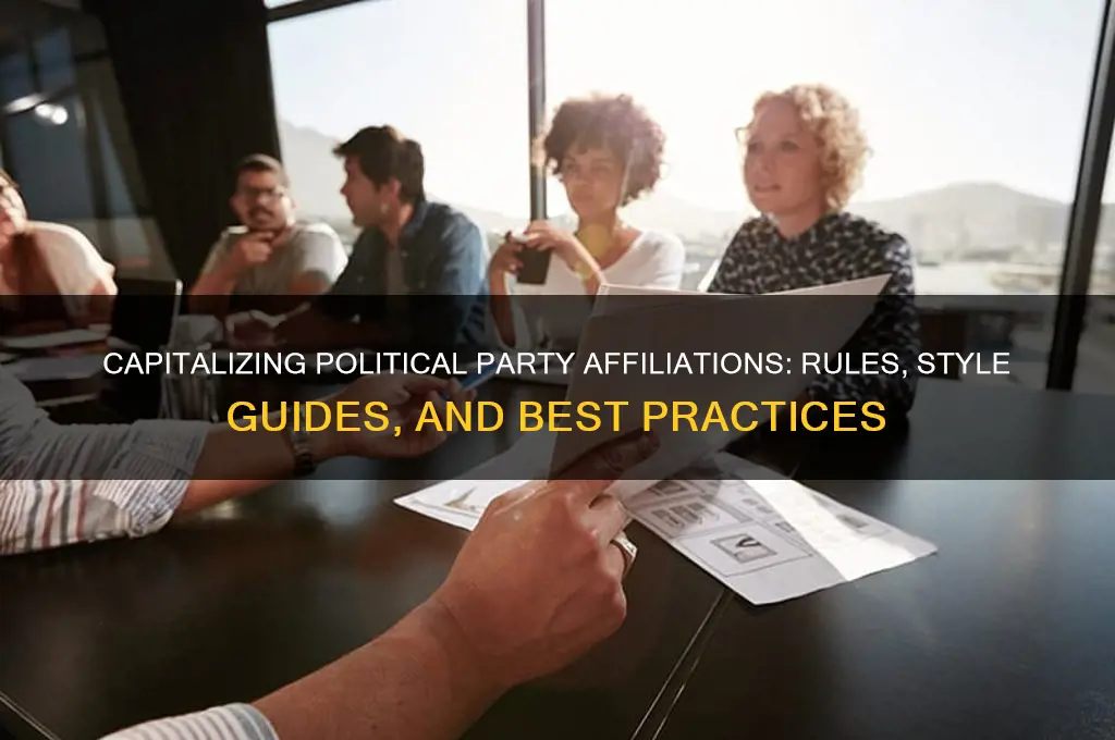 do you capitalize political party affiliations