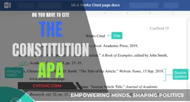 Citing the Constitution: APA Style Guide
