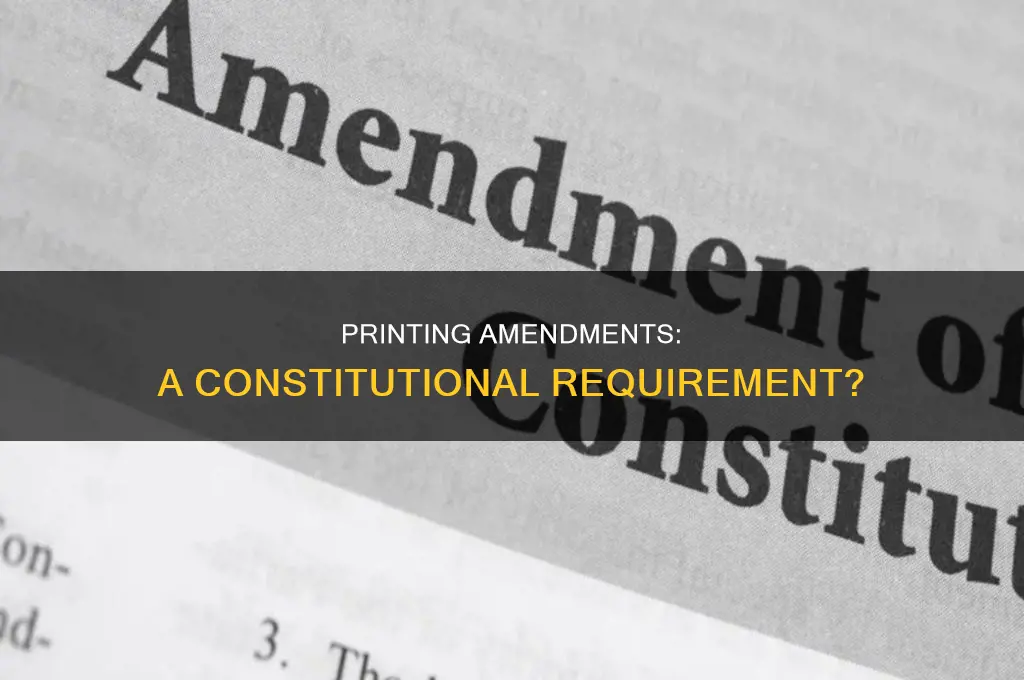 do you have to print the amendments with the constitution