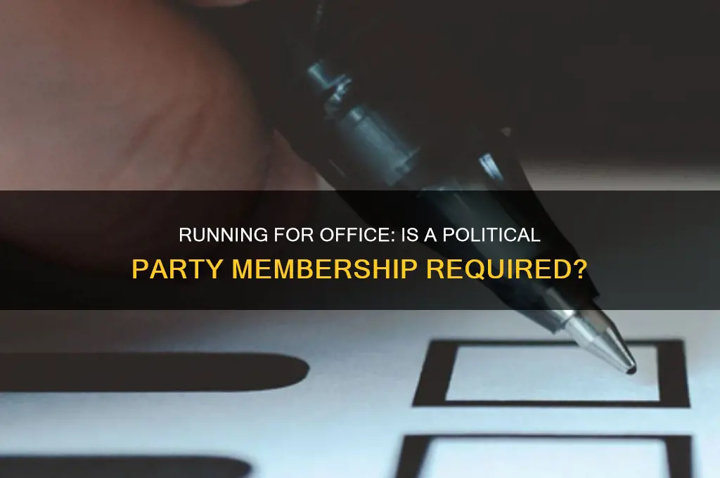 do you need a political party to run for office