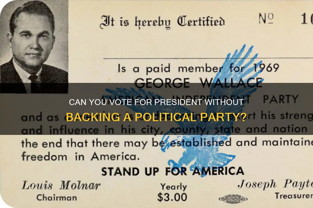 do you need a political party to vote for president