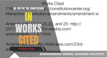 Citing the Constitution: Works Cited Entry?