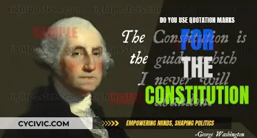 Using Quotation Marks When Referring to the Constitution