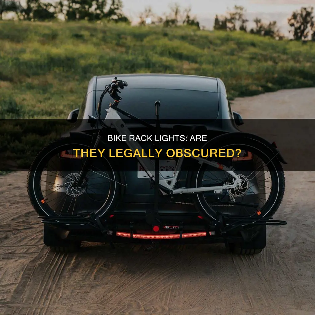 does a bike rack constitute obscured tail lights