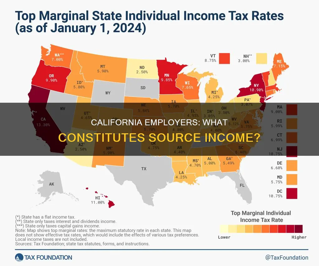does a california employer constitute california source income
