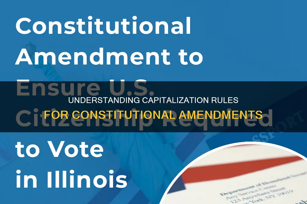 does a constitutional amendment need to be capitalized
