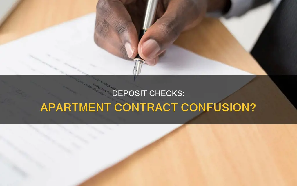 does a deposit check for apartment constitute a contract
