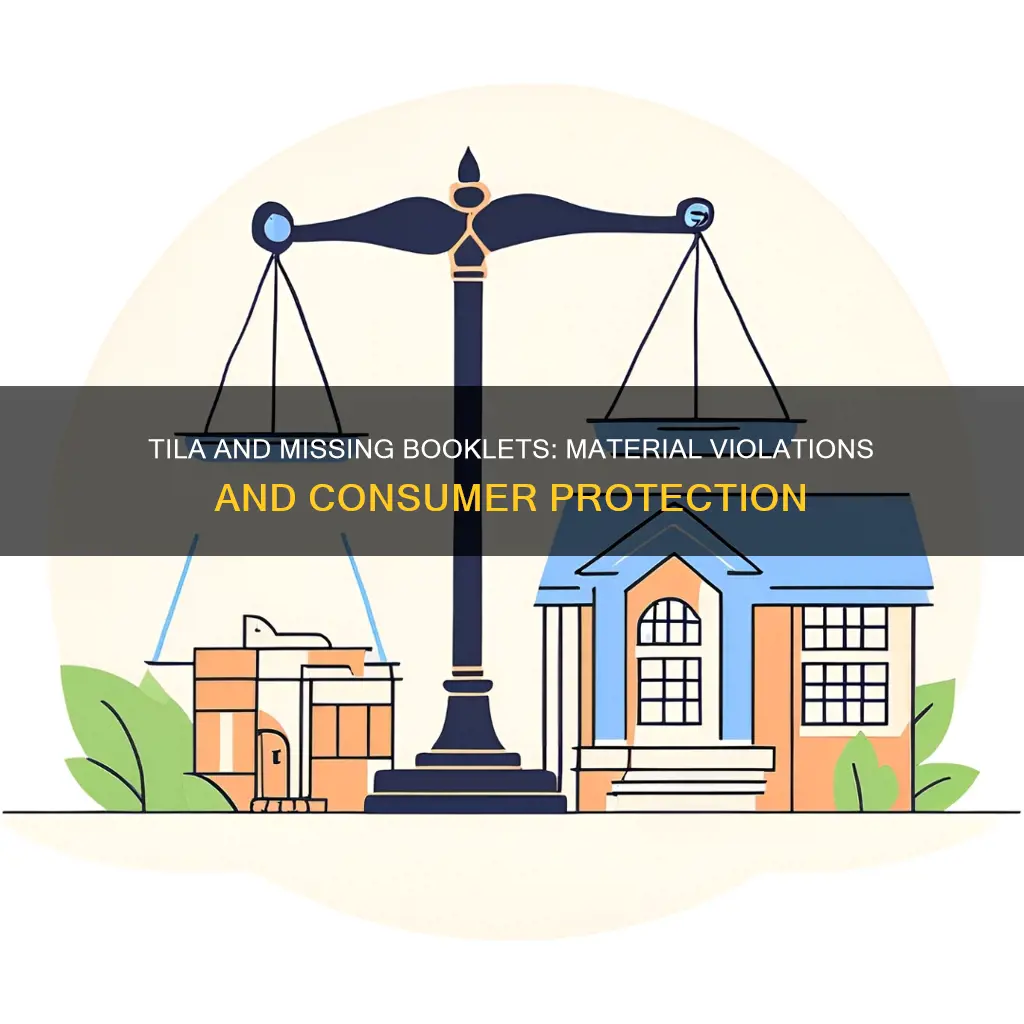 does a missing charm booklet constitute material violation of tila