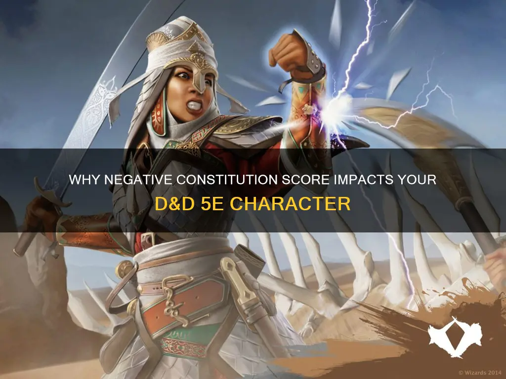 does a negative constitution score d&d 5e
