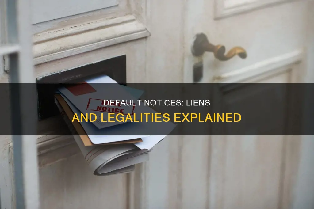 does a notice of default constitute a lien