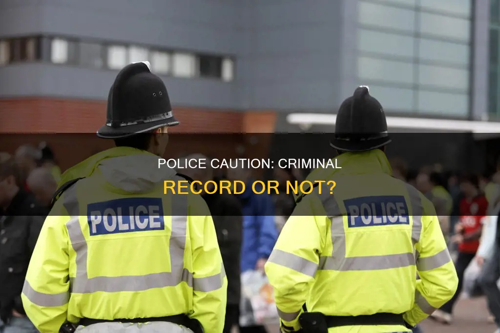 does a police caution constitute a criminal record