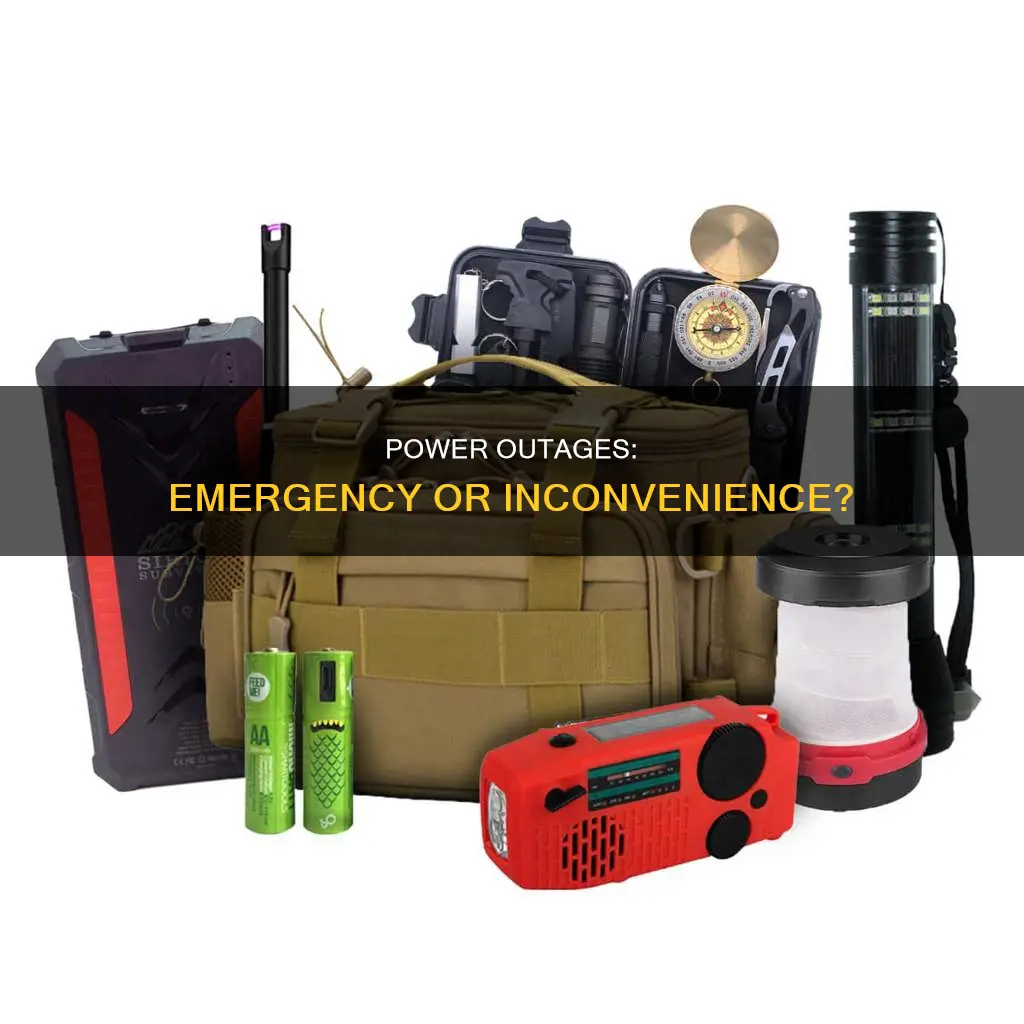 does a power outage constitute as an emergency