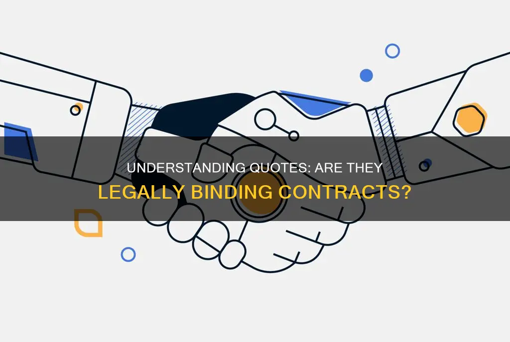 does a quote for services constitute a contract