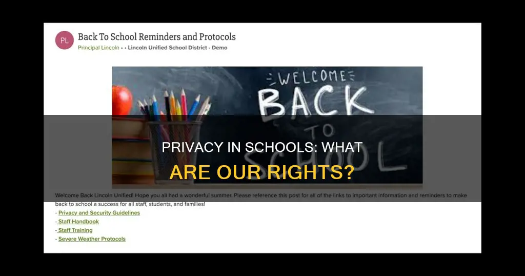does a school constitute a reasonable expectation of privacy