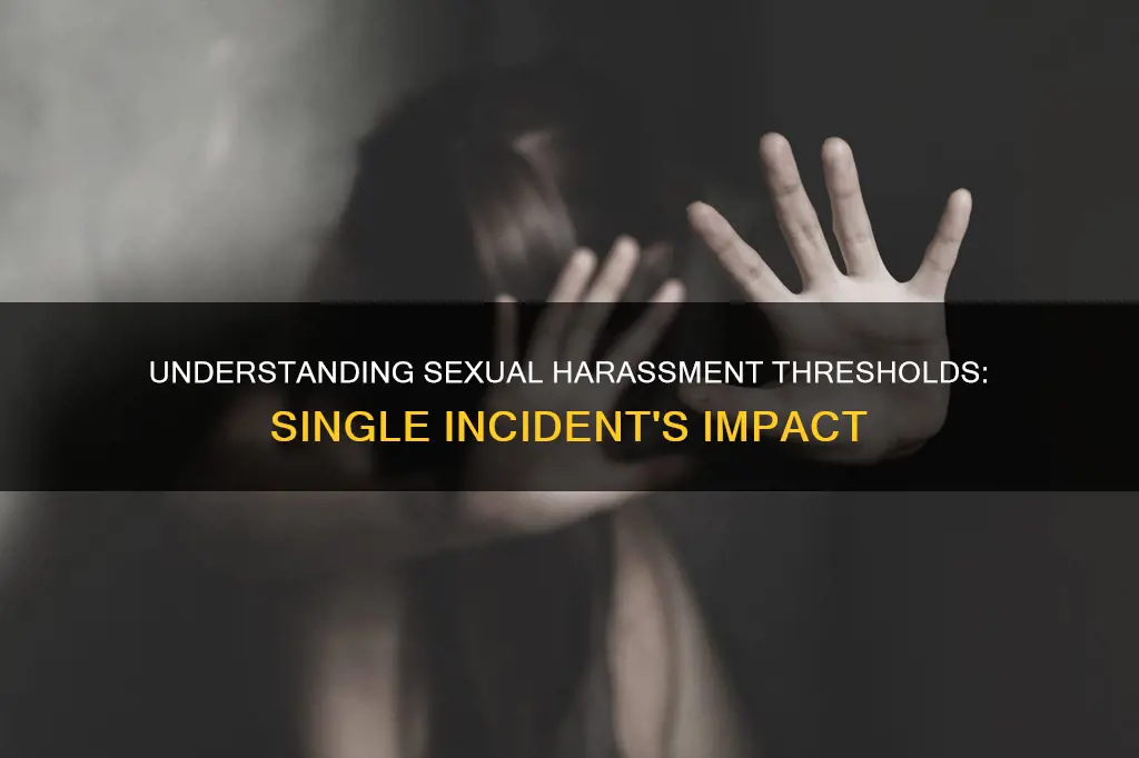does a single severe incident constitute sexual harrassment