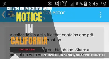 Text Messages: Written Notice in California Law?