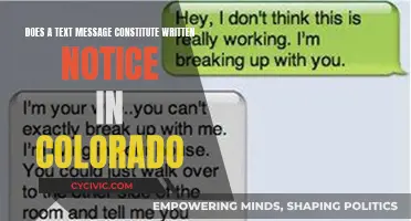 Text Messages: Written Notice in Colorado?