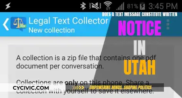 Text Messages: Written Notice in Utah?