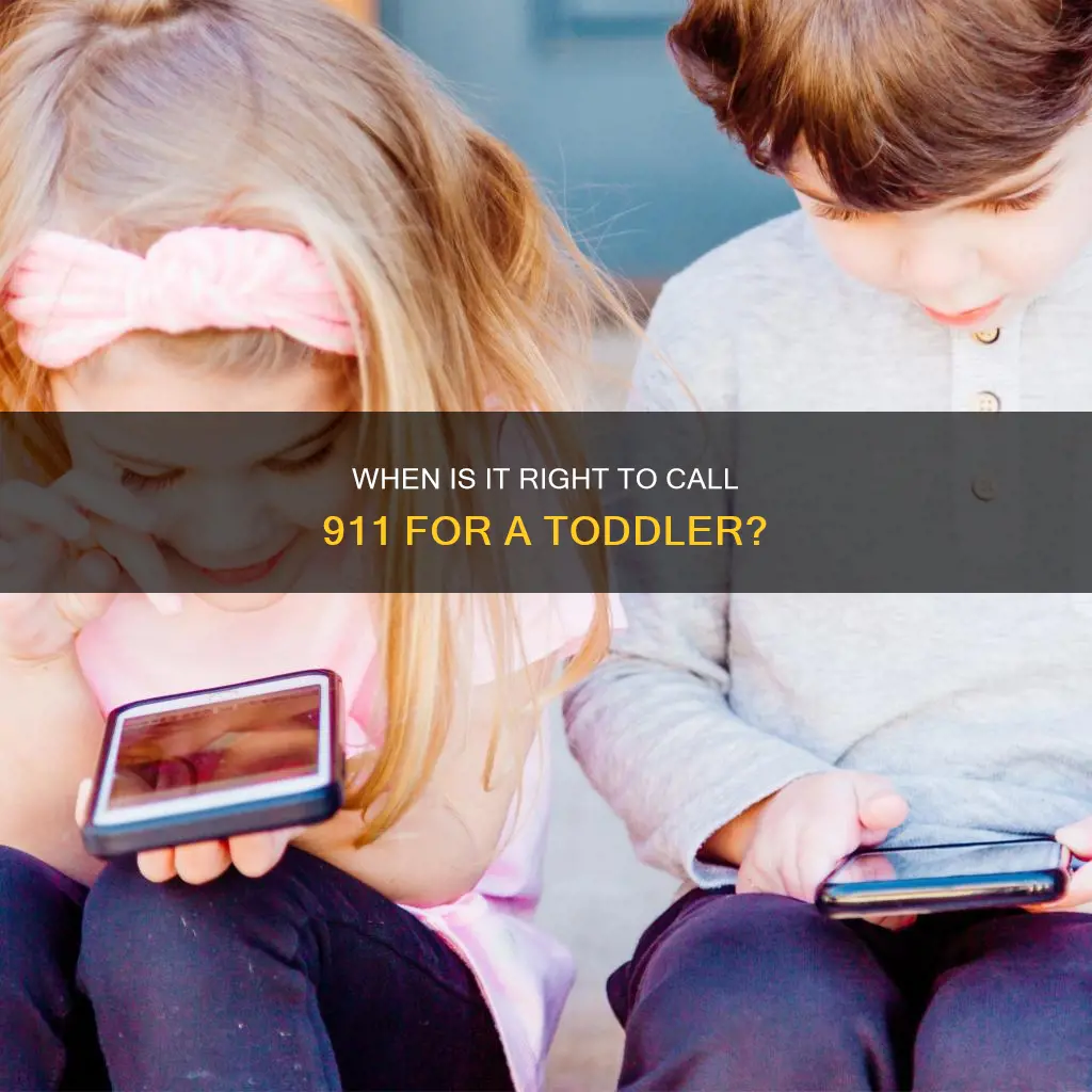 does a toddler missing parents constitute a 911 emergency