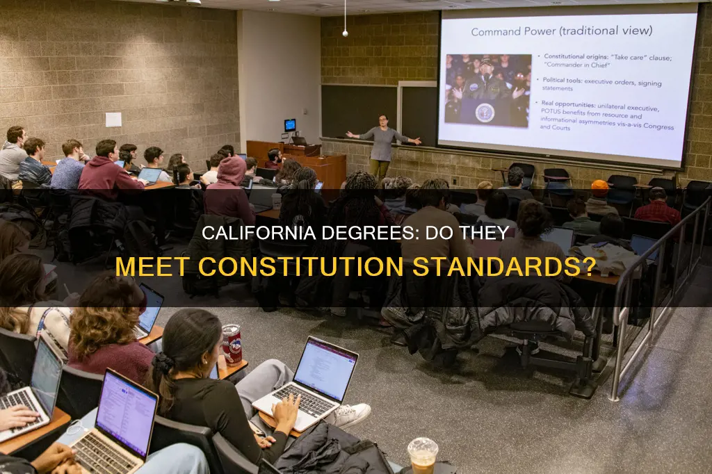 does a university of california degree satisfy the constitution requirement