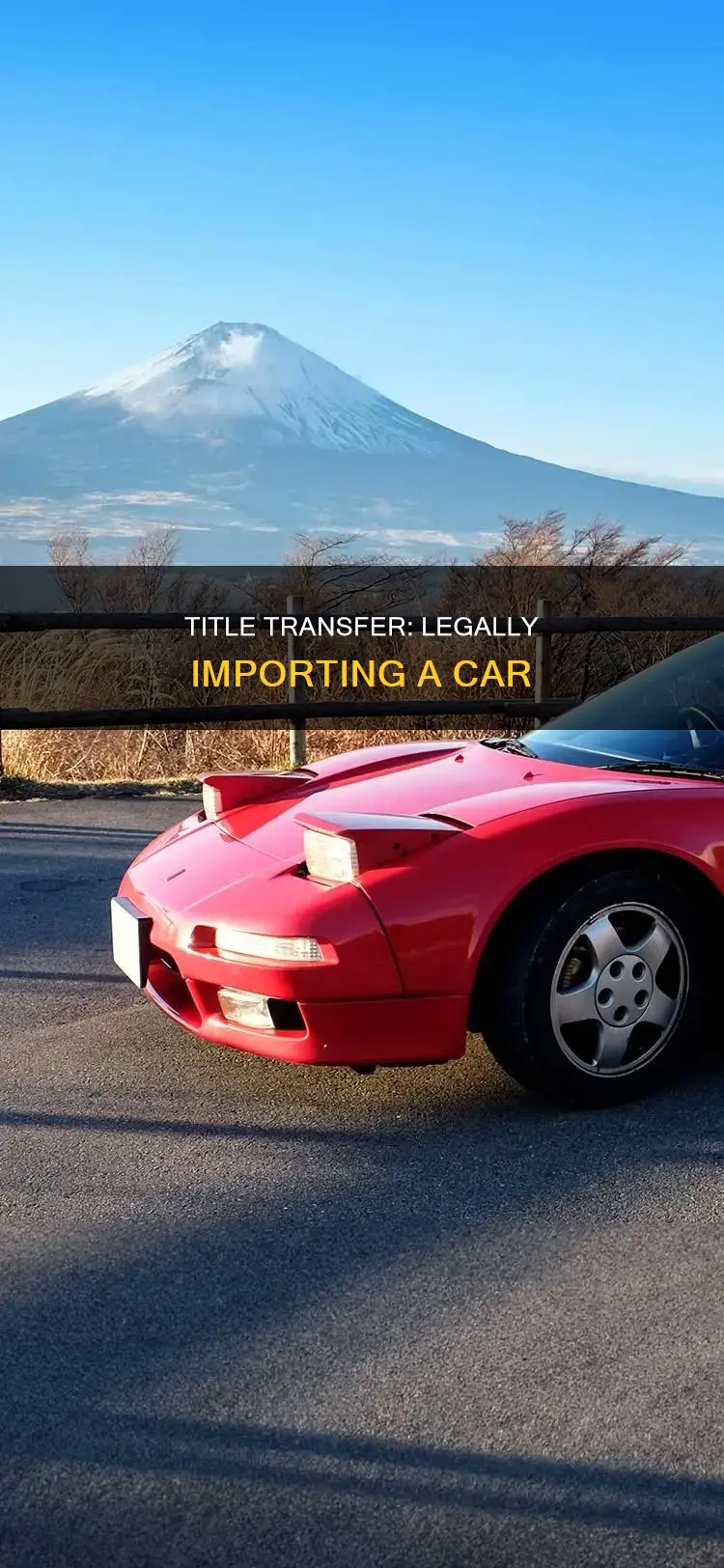does a us title constitute the car being legally imported