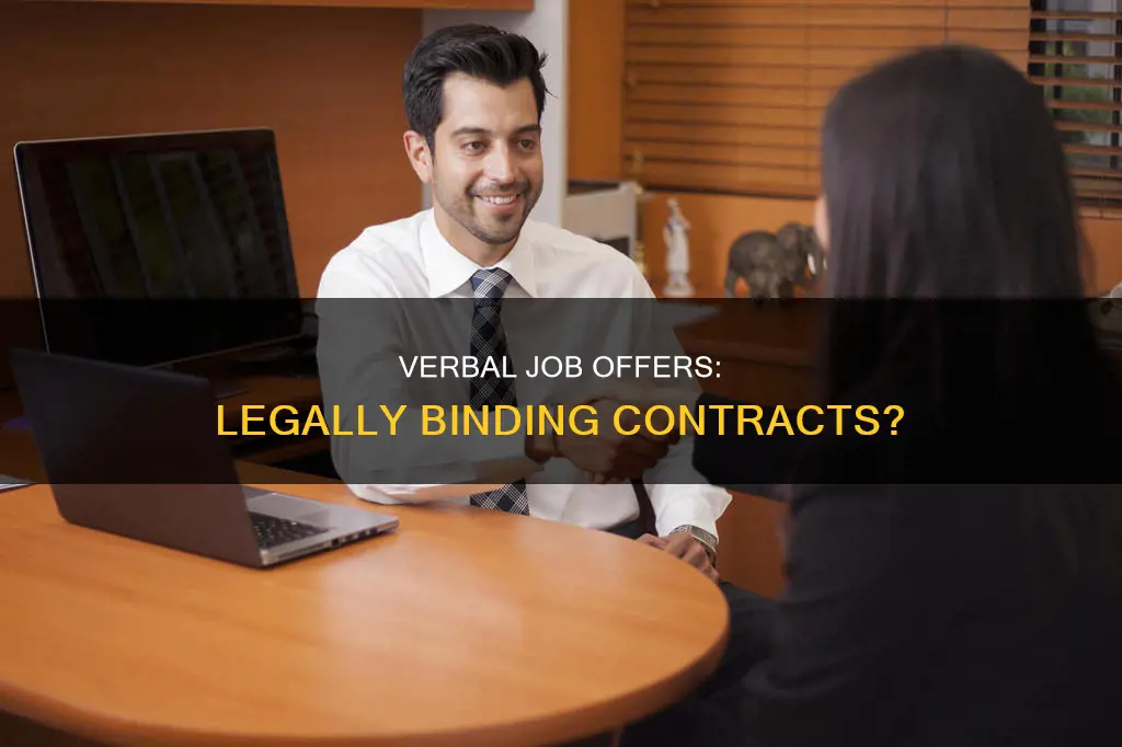 does a verbal job offer constitute a contract