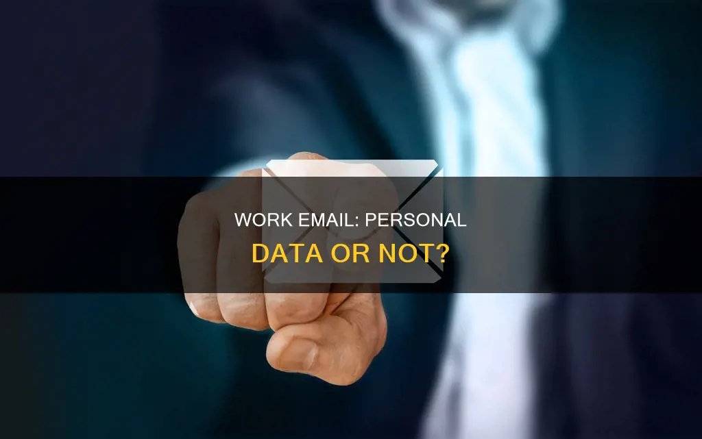 does a work email address constitute personal data