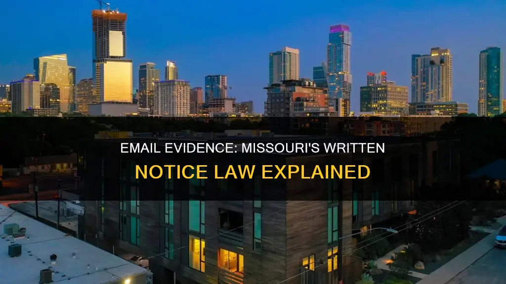 does an email constitute written notice in missouri