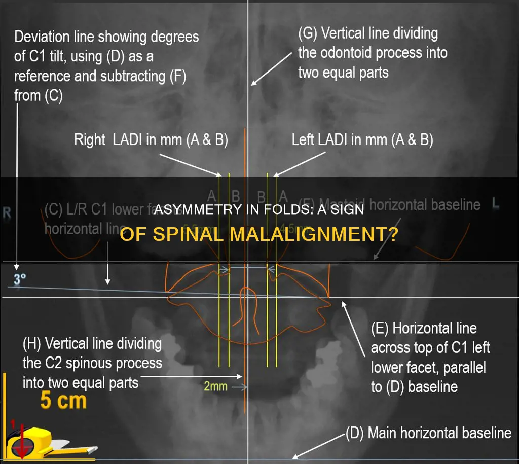 does asymetry in the folds constitute malalignment of the spine