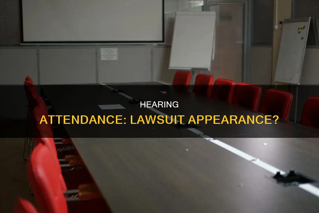 does attending a hearing constitute an appearance in a lawsuit