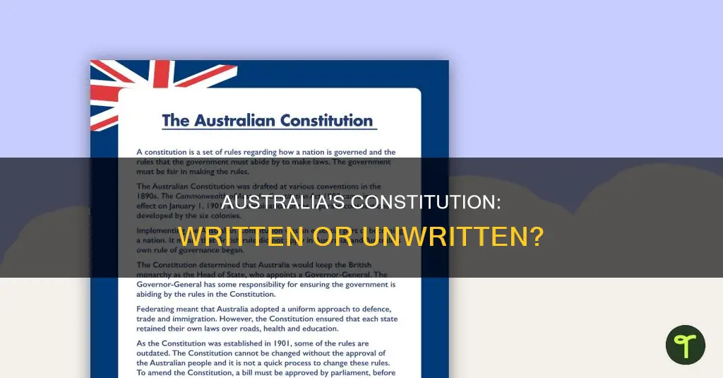 does australia have a written constitution