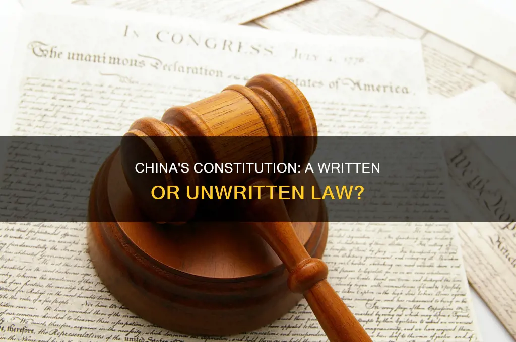 does china have a formal written constitution