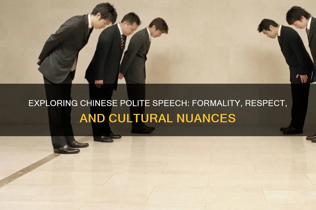 does chinese have polite speech