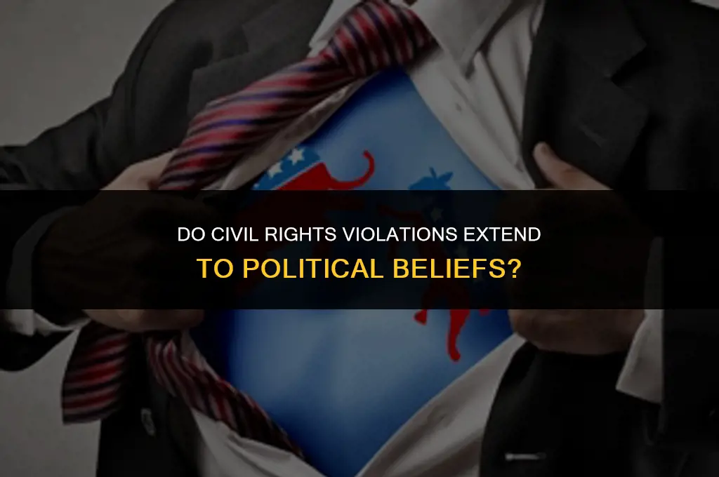 does civil rights violations include political beliefs