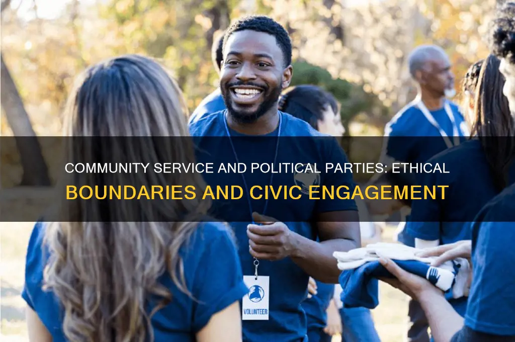 does community service applies for a political party