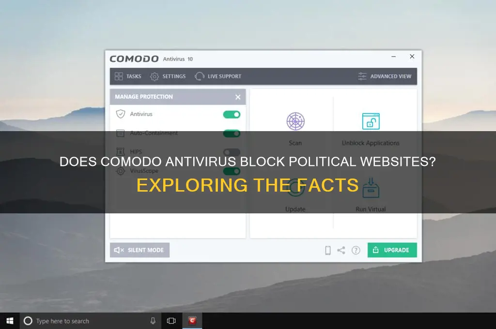 does comodo block political websites