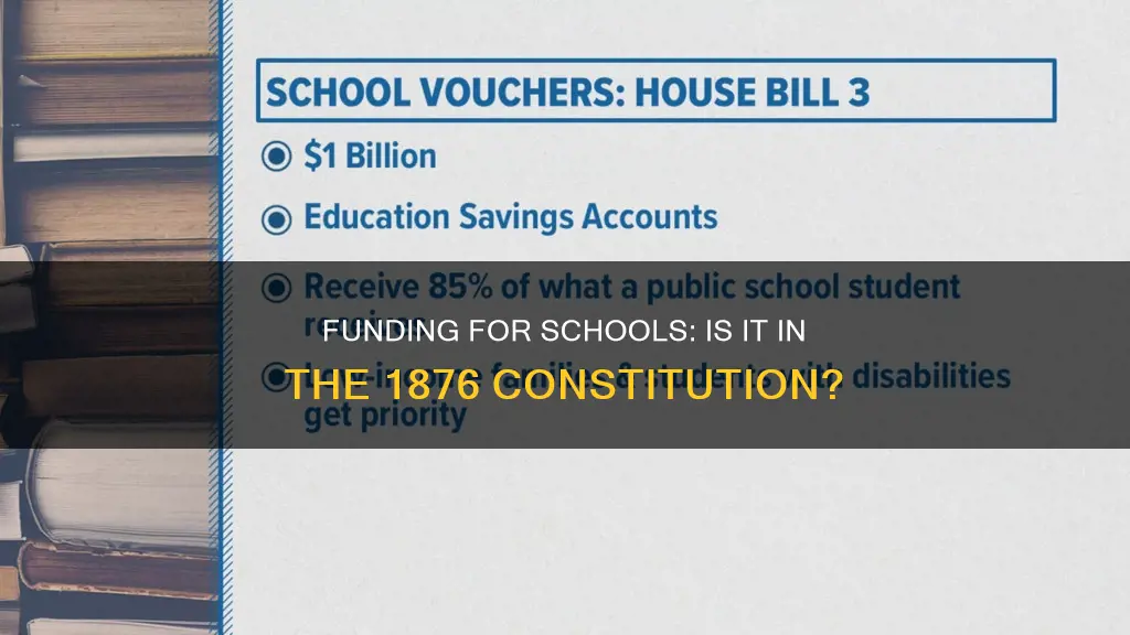 does constitution of 1876 require funding for school